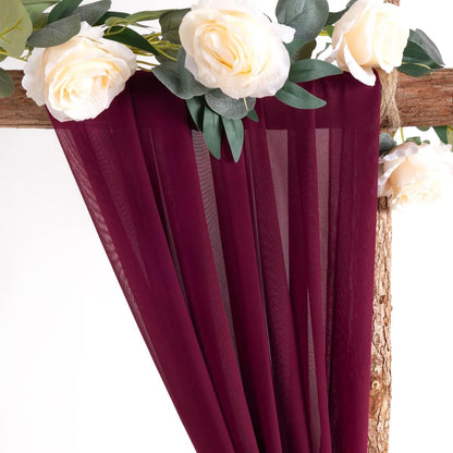 Wedding Arch Draping Fabric Sheer Chiffon Curtain Drape Wedding Party Decor | 1 Panel 29" x 19Ft 6 Yards for Outdoor Ceremony Birthday Baby Shower Holiday Home Decoration Yellow Gold