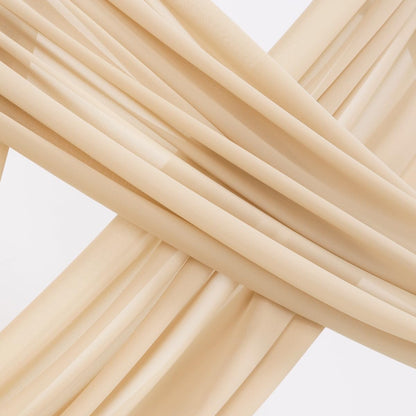 Wedding Arch Draping Fabric Sheer Chiffon Curtain Drape Wedding Party Decor | 1 Panel 29" x 19Ft 6 Yards for Outdoor Ceremony Birthday Baby Shower Holiday Home Decoration Yellow Gold