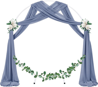 Wedding Arch Draping Fabric Sheer Chiffon Curtain Drape Wedding Party Decor | 1 Panel 29" x 19Ft 6 Yards for Outdoor Ceremony Birthday Baby Shower Holiday Home Decoration Yellow Gold