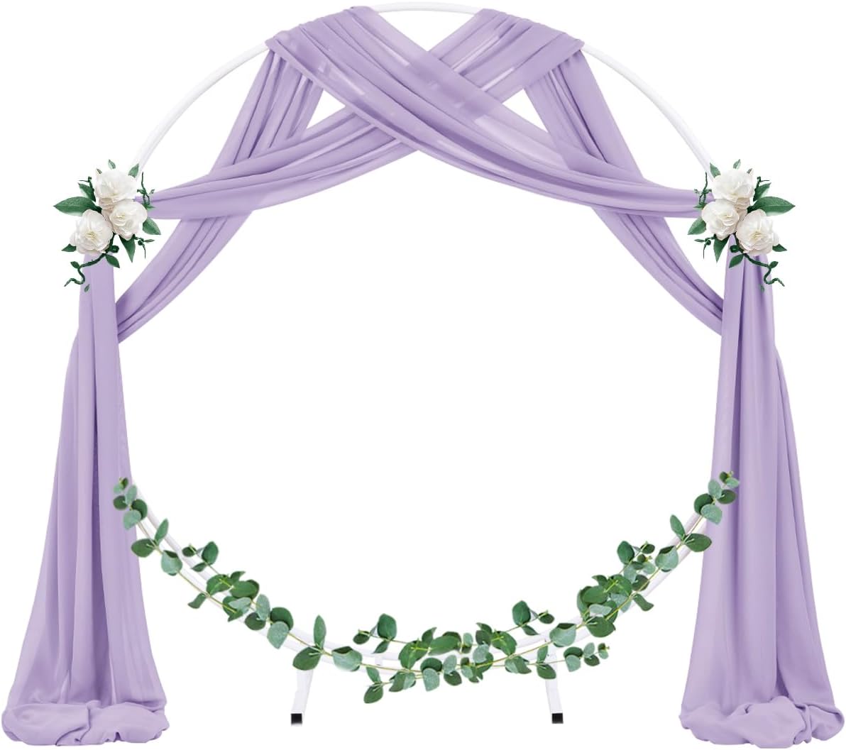 Wedding Arch Draping Fabric Sheer Chiffon Curtain Drape Wedding Party Decor | 1 Panel 29" x 19Ft 6 Yards for Outdoor Ceremony Birthday Baby Shower Holiday Home Decoration Yellow Gold