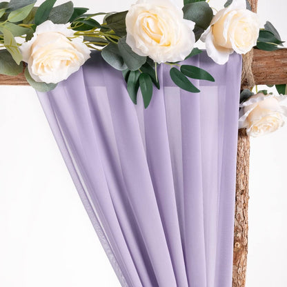 Wedding Arch Draping Fabric Sheer Chiffon Curtain Drape Wedding Party Decor | 1 Panel 29" x 19Ft 6 Yards for Outdoor Ceremony Birthday Baby Shower Holiday Home Decoration Yellow Gold