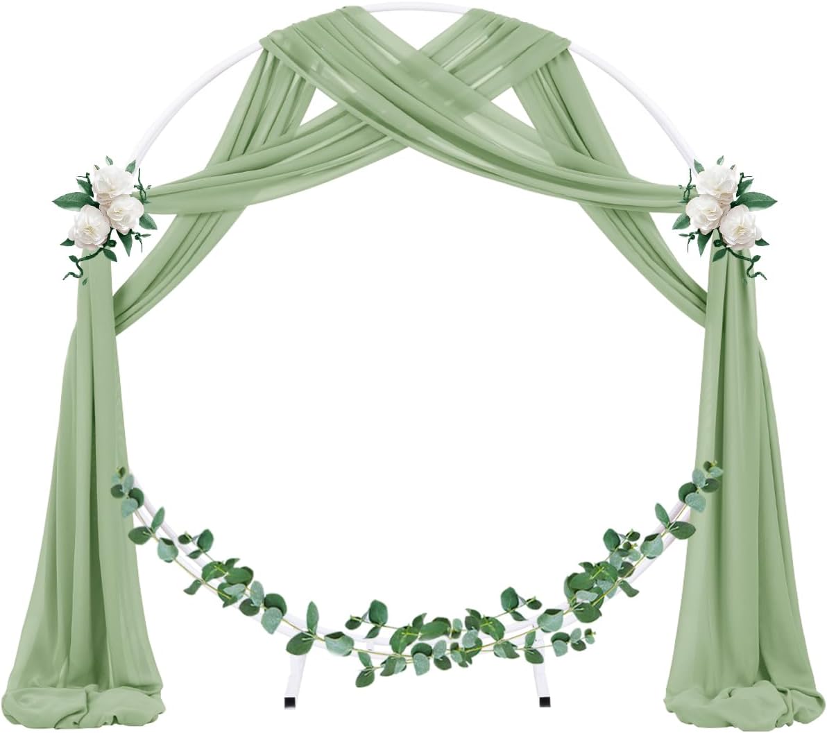 Wedding Arch Draping Fabric Sheer Chiffon Curtain Drape Wedding Party Decor | 1 Panel 29" x 19Ft 6 Yards for Outdoor Ceremony Birthday Baby Shower Holiday Home Decoration Yellow Gold