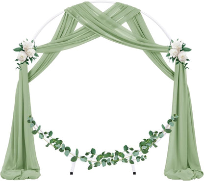 Wedding Arch Draping Fabric Sheer Chiffon Curtain Drape Wedding Party Decor | 1 Panel 29" x 19Ft 6 Yards for Outdoor Ceremony Birthday Baby Shower Holiday Home Decoration Yellow Gold