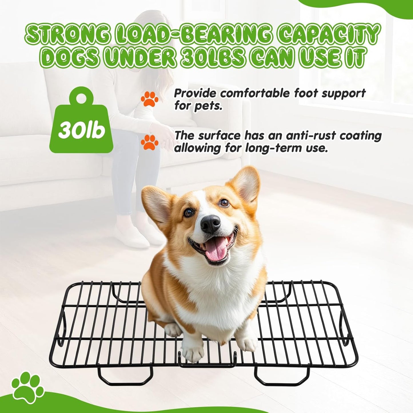 2 Sets 3 Layer Stainless Steel Dog Grass Pad with Tray, 23.6" x 15.8" Puppy Potty Tray with Artificial Grass Grate Grid Removable, Portable & Reusable Dog Litter Box for Indoor Outdoor Use