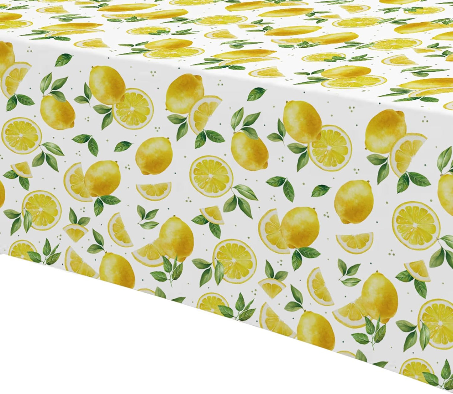 Lemon Party Decorations Tablecloth for Birthday Baby Shower, 3 Pcs | Disposable Summer Bridal Shower Decor, Lemon Birthday Party Supplies Table Cover, 55in x 86in