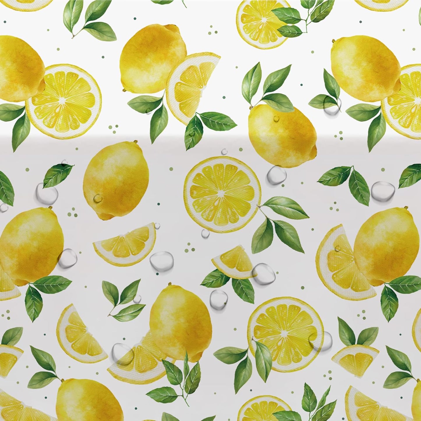 Lemon Party Decorations Tablecloth for Birthday Baby Shower, 3 Pcs | Disposable Summer Bridal Shower Decor, Lemon Birthday Party Supplies Table Cover, 55in x 86in