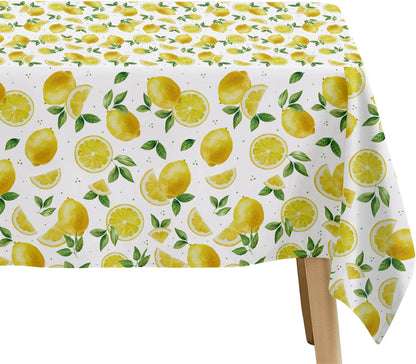 Lemon Party Decorations Tablecloth for Birthday Baby Shower, 3 Pcs | Disposable Summer Bridal Shower Decor, Lemon Birthday Party Supplies Table Cover, 55in x 86in