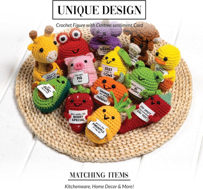 Lemon - Crochet Mini Figure Fruit Zest Encouragement Inspiration Home Work Desk Decor