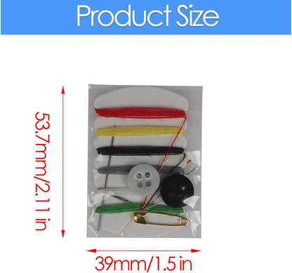 50PCS Sewing & Mending Kit Bulk - Travel Size, Portable Sewing Kit for Adults, Hotel, Home | Mini Sewing Set with Thread, Needles, Buttons for Quick Repairs (Kit de Costura)
