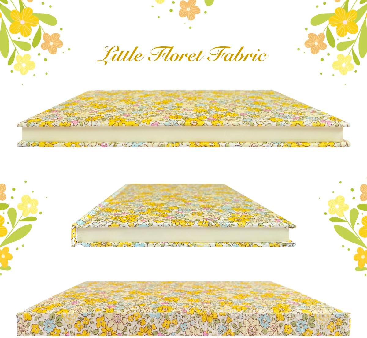 Yellow Notebook, Floral Journal for Writing, Journal for Teen Girls, A5, Ruled, Hardcover, Lay-flat, Cute Girls Diary, Birthday Gift for Women, Daughter, Granddaughter, School Supplies
