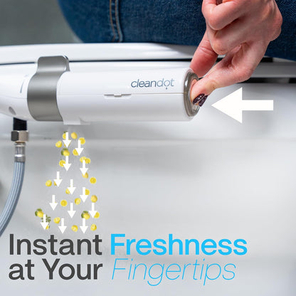 Bidet Attachment for Toilet, Scented Bidet with Fragrance Spray, Self Cleaning and Retractable Bidet Sprayer with Ajustable Pressure, Frontal & Rear Wash Non Electric Bidet for Toilet Seat (Lemon)