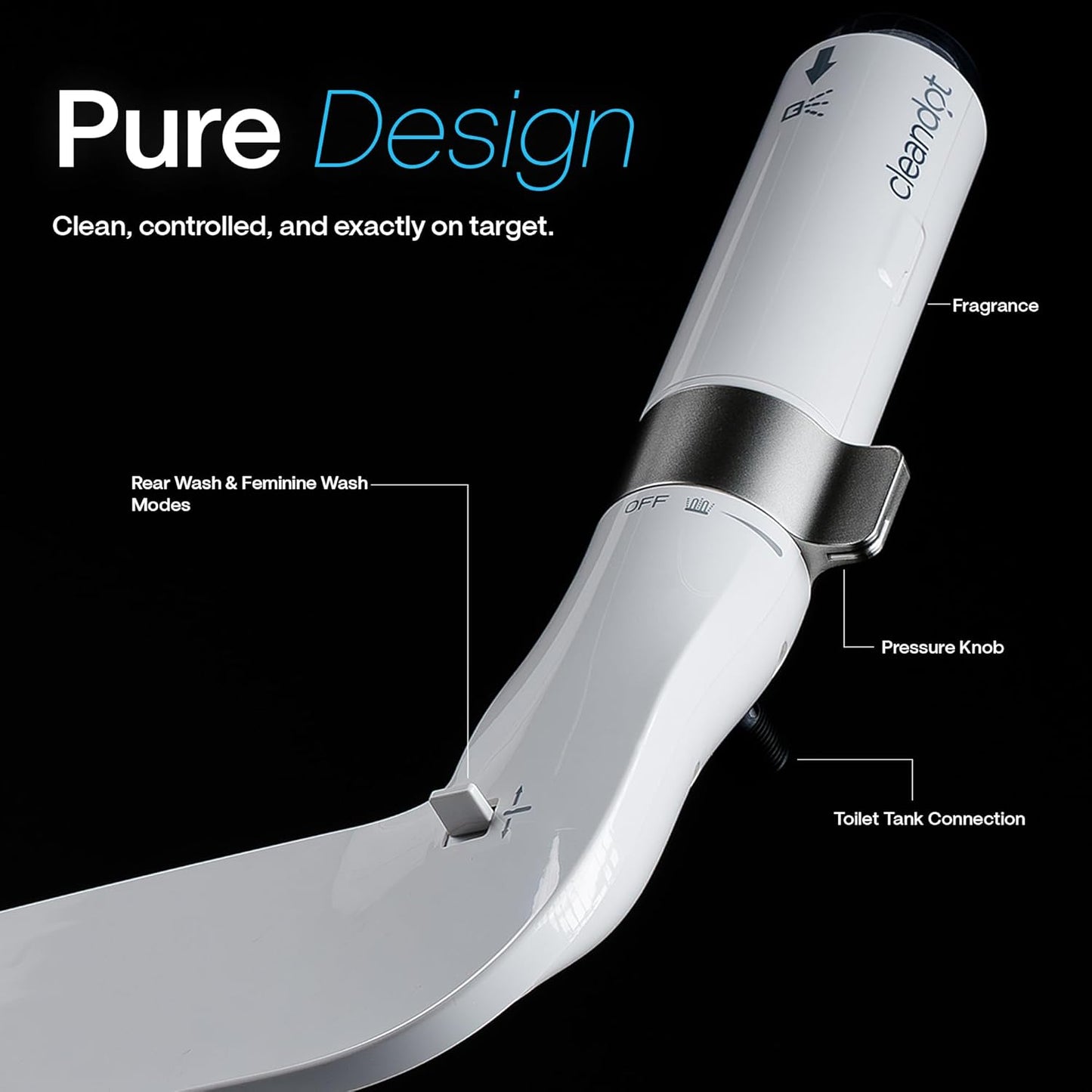 Bidet Attachment for Toilet, Scented Bidet with Fragrance Spray, Self Cleaning and Retractable Bidet Sprayer with Ajustable Pressure, Frontal & Rear Wash Non Electric Bidet for Toilet Seat (Lemon)