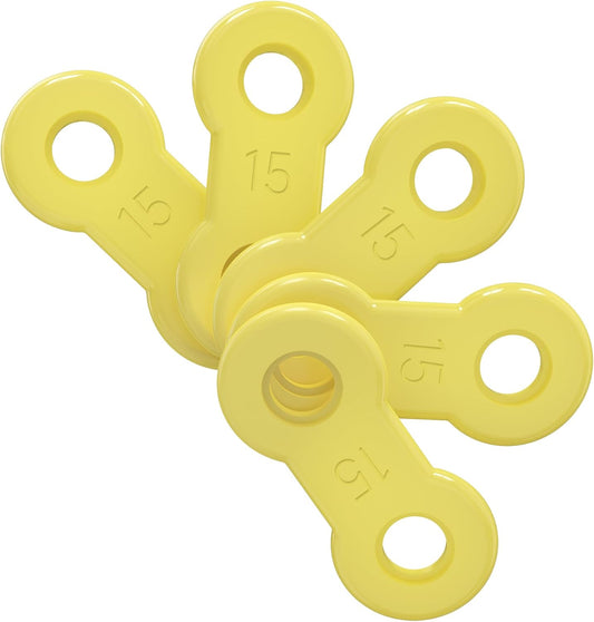 20PCS Replacement Elastic Straps for Meyson EMA Application (Yellow, 15 mm)
