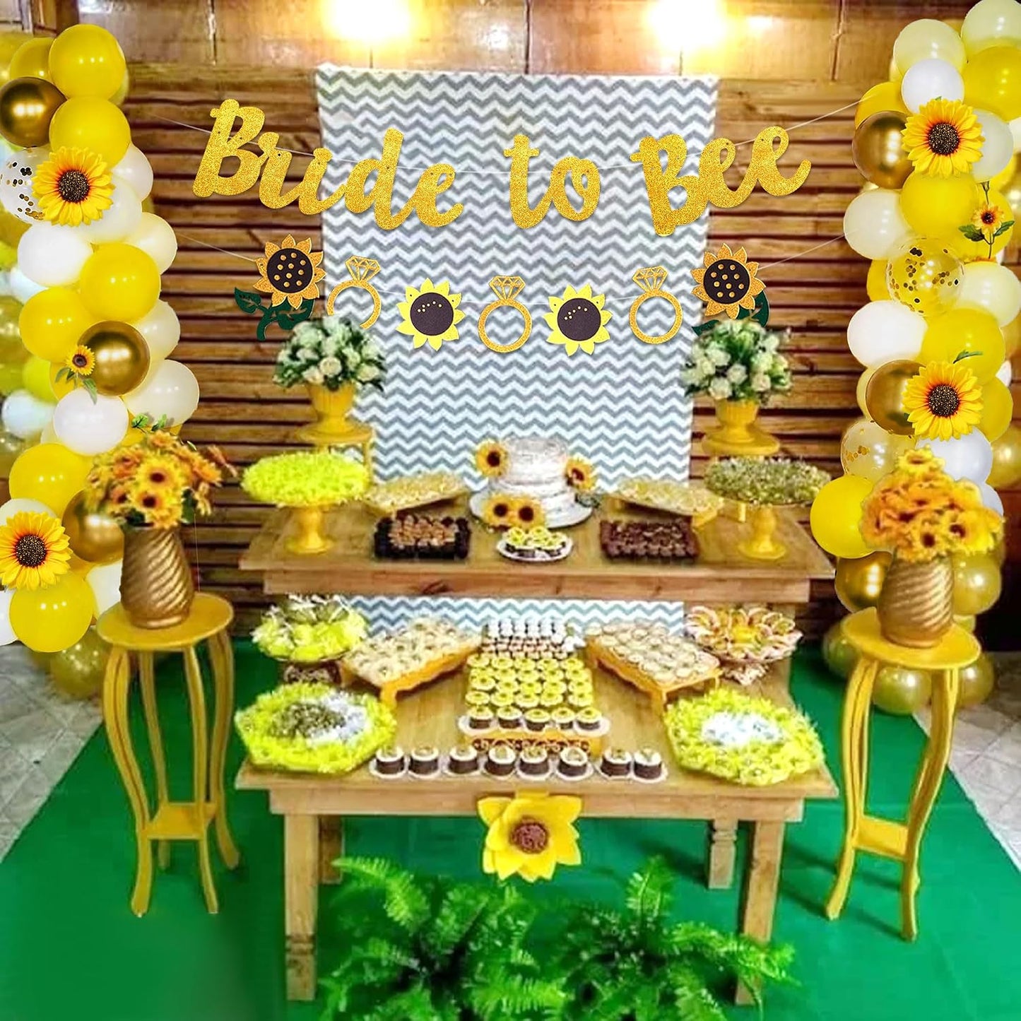 Bride to Bee Bridal Shower Decoration Balloon Sunflower Decorations | Bride to Bee Party Backdrop Sunflowers Bee Theme Bridal Shower Decorations Wedding Bride to Be Engagement Banner Props