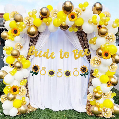 Bride to Bee Bridal Shower Decoration Balloon Sunflower Decorations | Bride to Bee Party Backdrop Sunflowers Bee Theme Bridal Shower Decorations Wedding Bride to Be Engagement Banner Props