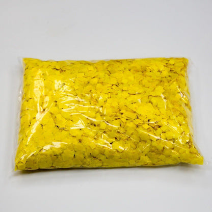Square Biodegradable Tissue Paper Confetti - 1 lb | Eco-Friendly, Flame Resistant, Fluttering, Slow Falling Yellow Confetti for Celebrations - 40,000 Pieces, 0.25" x 0.25"