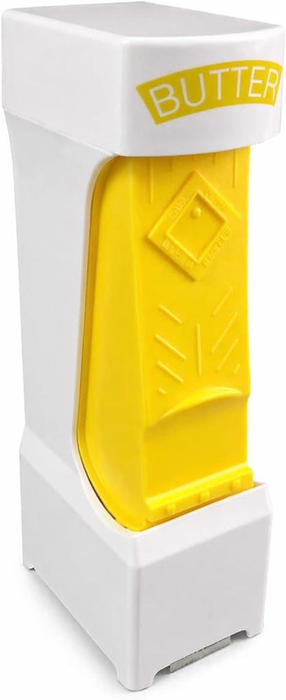 One Press Butter Cutter Slicer for 4 oz East Coast Sticks, Yellow | Stainless steel blade; fits sticks up to 4.8 x 1.3 x 1.3 in; hand wash only; not for 1.5 in West Coast sticks