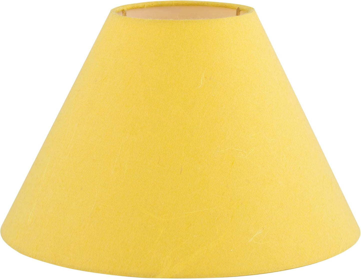56045, Hardback Empire Transitional UNO Shade in Golden Yellow Washi Paper, 4" Top x 10" Bottom x 7" Slant, Slip UNO 36mm Table Lamp