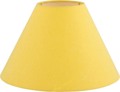 56045, Hardback Empire Transitional UNO Shade in Golden Yellow Washi Paper, 4" Top x 10" Bottom x 7" Slant, Slip UNO 36mm Table Lamp
