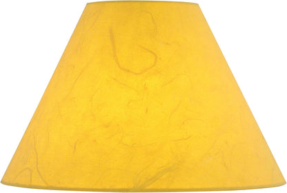 56045, Hardback Empire Transitional UNO Shade in Golden Yellow Washi Paper, 4" Top x 10" Bottom x 7" Slant, Slip UNO 36mm Table Lamp