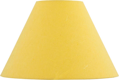 56045, Hardback Empire Transitional UNO Shade in Golden Yellow Washi Paper, 4" Top x 10" Bottom x 7" Slant, Slip UNO 36mm Table Lamp
