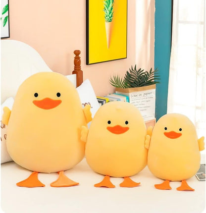 Plush Stuffed Animal Soft Toys Yellow Duck Stuff Short-Legged15.7in | Gifts for friends and children Christmas,cute yellow throw pillow ,Chubby, Little Duck