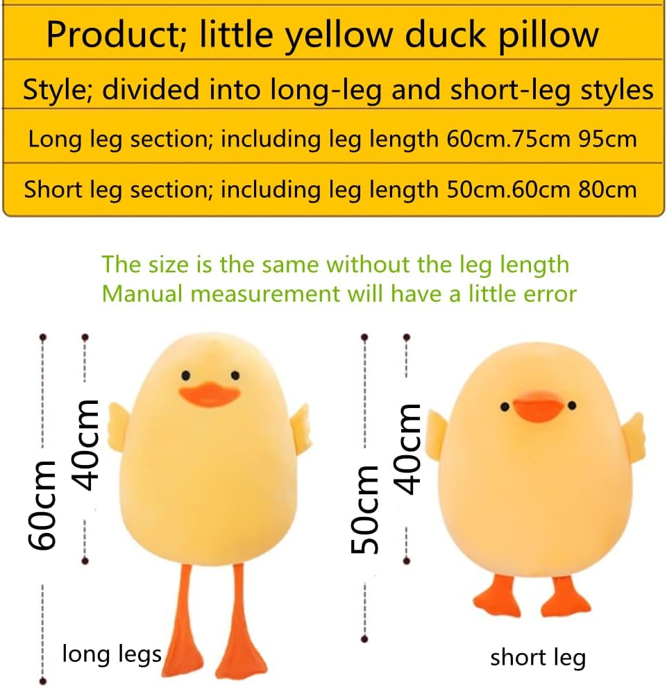 Plush Stuffed Animal Soft Toys Yellow Duck Stuff Short-Legged15.7in | Gifts for friends and children Christmas,cute yellow throw pillow ,Chubby, Little Duck