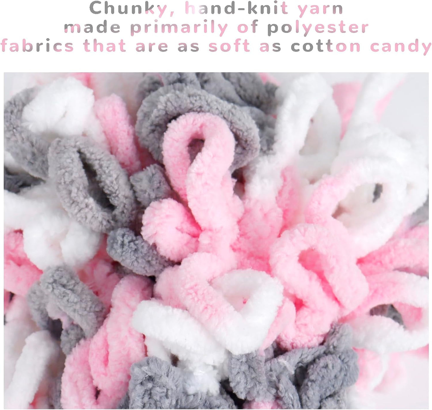 2 Pack Loop Yarn for Finger Knitting Soft Fluffy Finger Rainbow Yarn Chunky Chenille Plush Yarn for Crocheting Blanket, Rugs, Scarfs, DIY Handbags, Hand Crafts(Fresh Yellow)