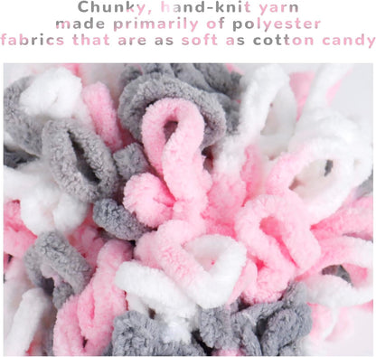 2 Pack Loop Yarn for Finger Knitting Soft Fluffy Finger Rainbow Yarn Chunky Chenille Plush Yarn for Crocheting Blanket, Rugs, Scarfs, DIY Handbags, Hand Crafts(Fresh Yellow)