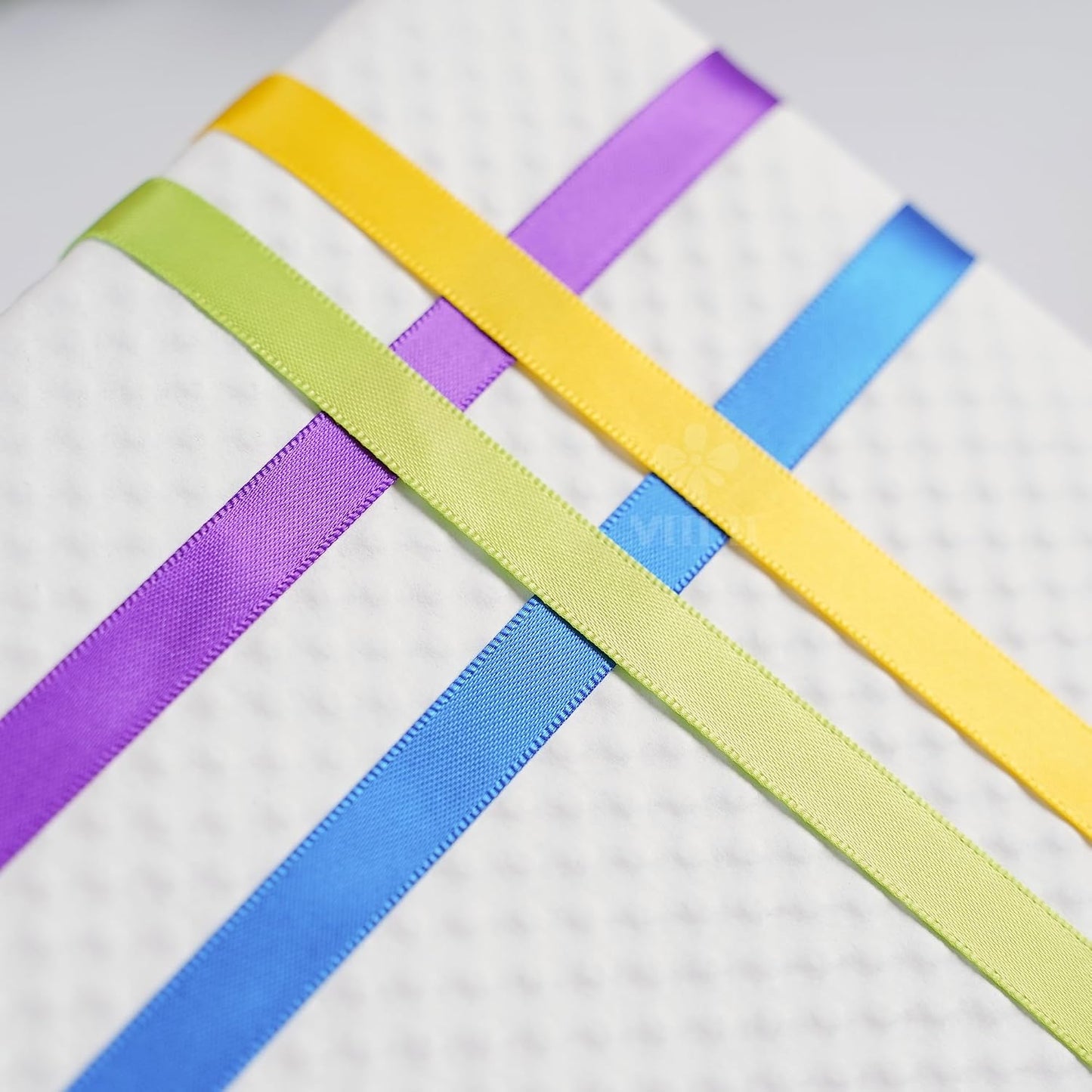 3/8 Inch Satin Ribbon Set – 10 Rolls Rainbow Double Face Ribbon for Gift Wrapping, 5 Yards Each (Total 50 Yards), Decorative Ribbon for Presents & Party Favors