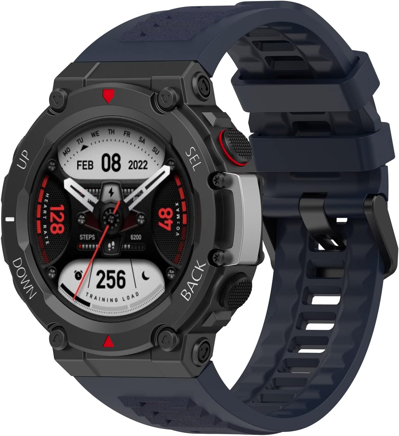 Band with Case for Amazfit T-Rex 2 Watch, Hard PC Protective Bumper Cover Replacement Silicone Watch Strap for Amazfit T Rex 2 Smartwatch Accessory