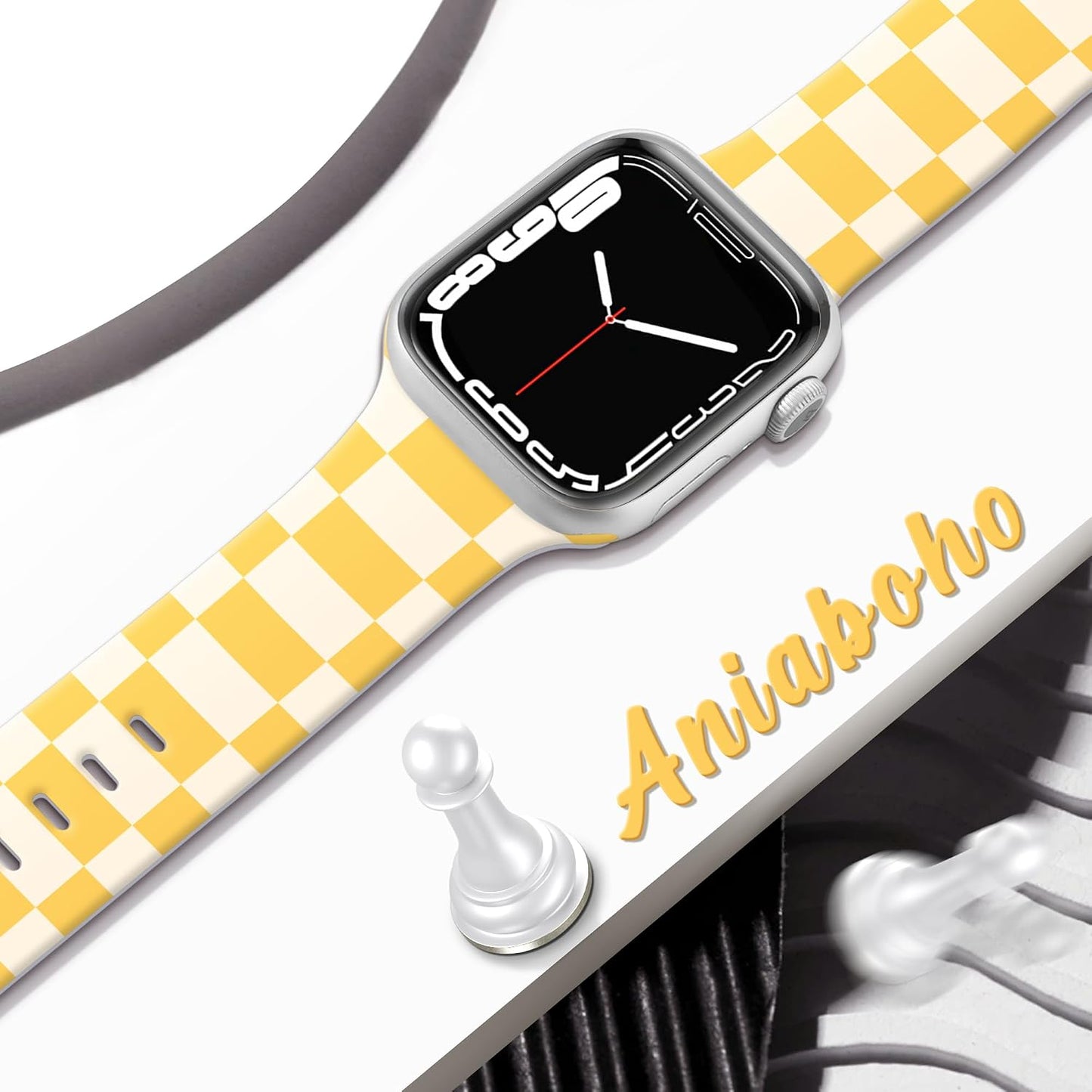Engraved Bow Silicone Compatible with Apple Watch Bands for Women Men 38/40/41/42/44/45/46/49mm, Cute Pink Ribbon iWatch Strap for Apple Watch SE 3 2 1 Series 11 10 9 8 7 6 5 4 3 Ultra 3 2 1