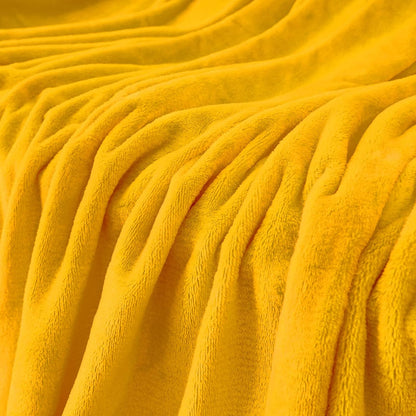 Mustard yellow Fleece Plush Throw Blanket 60"x80"for Couch Fuzzy Cozy | Super Soft Lightweight Microfiber Blanket for Sofa Bed bedroom Home Decor All Season,Birthday Gifts for Women Mom Adult