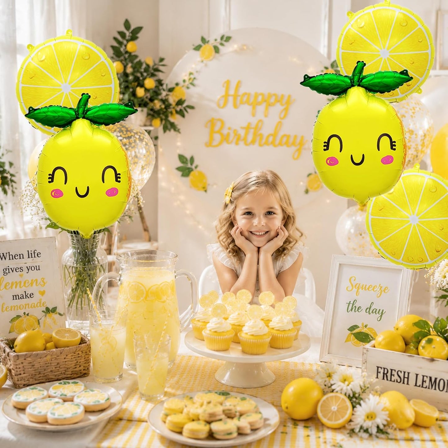 10Pcs Lemon Balloons Lemon Party Balloons Summer Fruit Lemon Foil Balloons for Lemon Party Decorations Summer Lemonade Bridal Shower Wedding Baby Shower Lemon Birthday Party Decorations