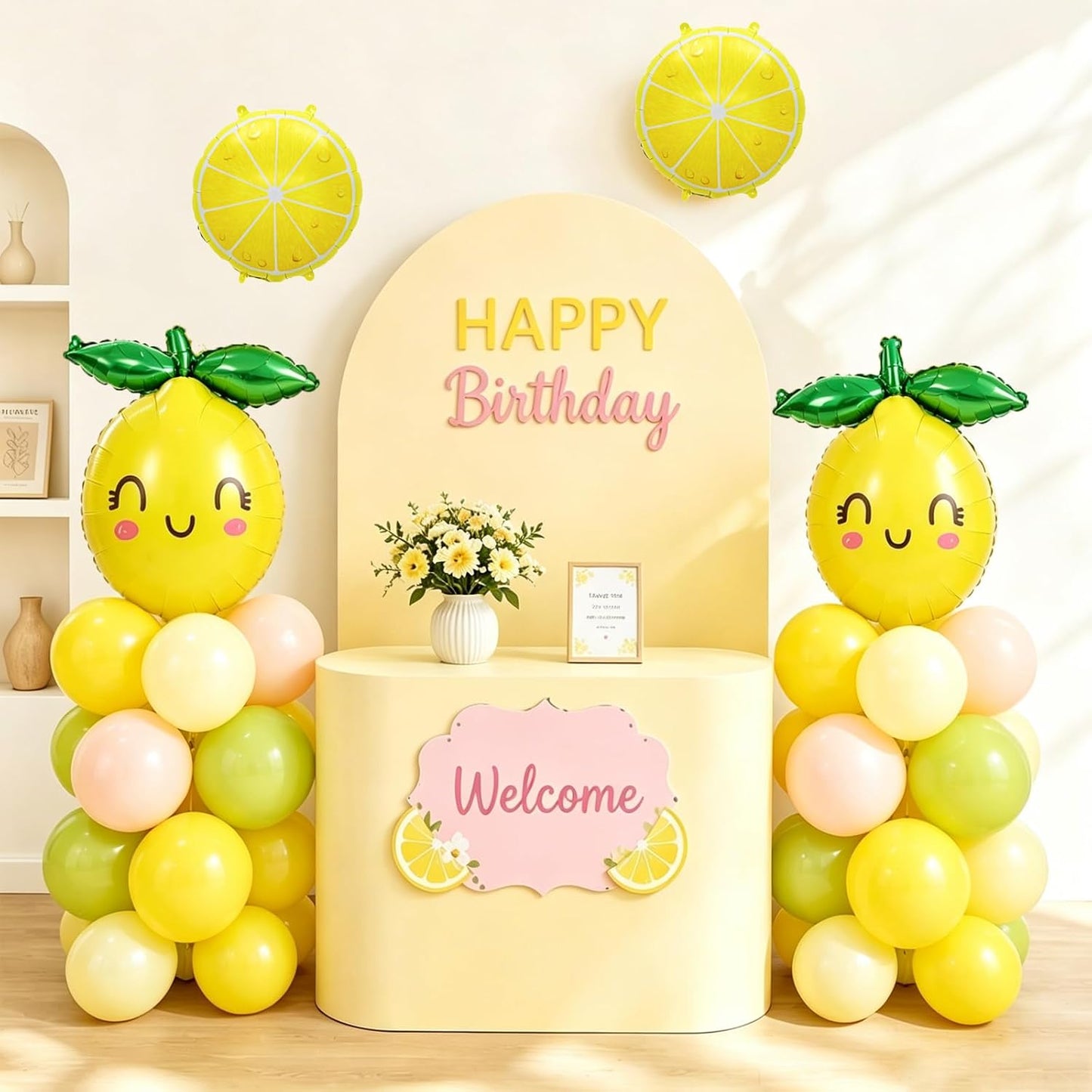 10Pcs Lemon Balloons Lemon Party Balloons Summer Fruit Lemon Foil Balloons for Lemon Party Decorations Summer Lemonade Bridal Shower Wedding Baby Shower Lemon Birthday Party Decorations