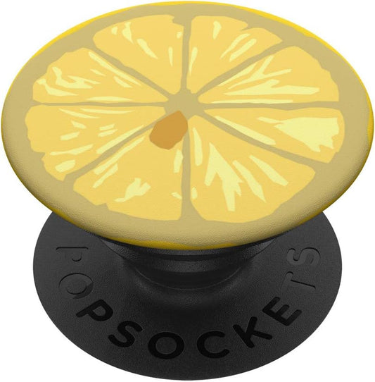 Cute Yellow Lemon Slice Phone Pop Grip Accessory