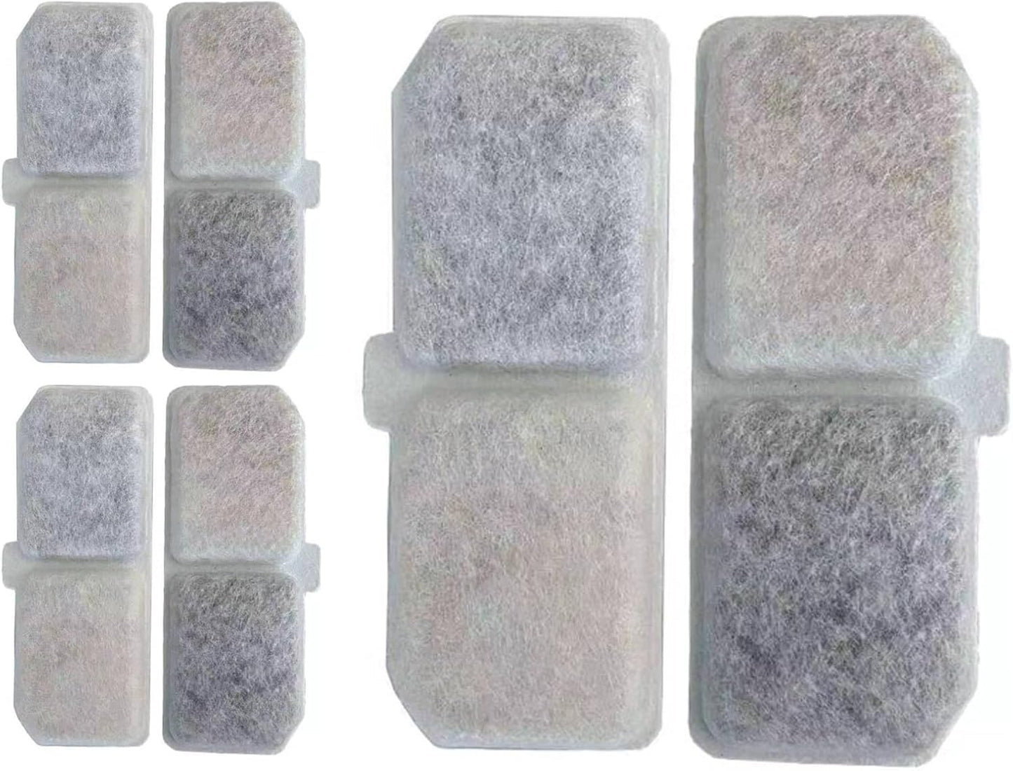 4 Pack Replacement Filters & 4 Pack Pre-Filter Sponges Set for 68oz , Automatic Cat Water Fountain Dog Water Dispenser., Yellow