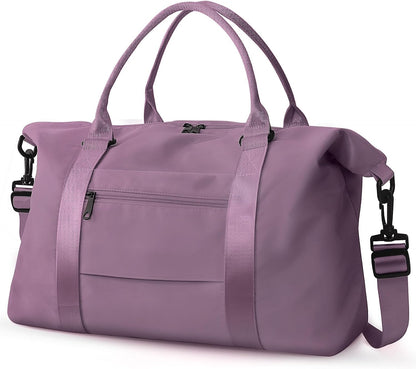 Travel Duffle Bag, Waterproof Weekender Bag Carry On Tote Bags for Women, Travel Essentials Sport Gym Bag for Men, Hospital Bag for Labor and Delivery, Overnight Bag Luggage Bag with Trolley Sleeve