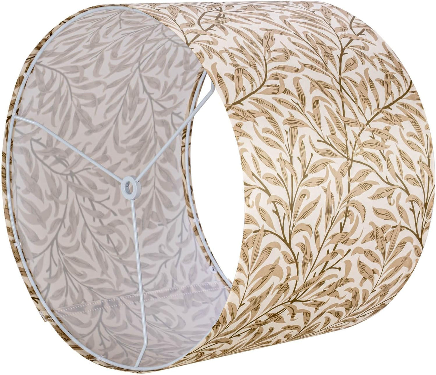 Yellow Leaf 13" Lamp Shades Set of 2 with Harps, Spider Fitter | Includes 2 shades, 2 harps and 2 finials. 13" x 13" x 10". Yellow leaf drum shade; spider only, not UNO/clip-on.