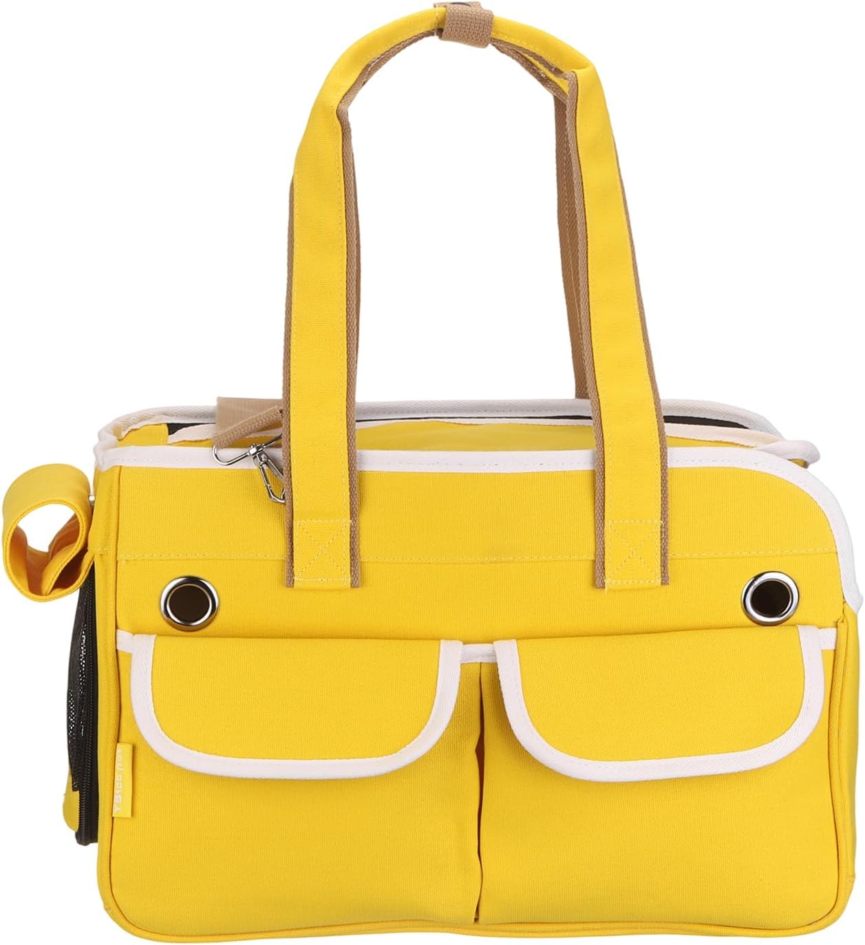 Cat Carrier for Pet, Adjustable Shoulder Strap, Breathable Dog Carrier Cat Carrying Case Animal Travel Bag Up to 16.5 lbs (Yellow), Intended for Hiking/Camping/Traveling
