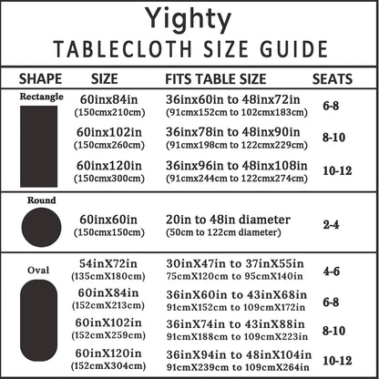 Yighty Round Tablecloth 60x60 inch, Waterproof Wrinkle Resistant Durable Polyester Table Cover Lemon Tablecloth for Indoor and Outdoor, Holiday Farmhouse Kitchen Dining and Parties