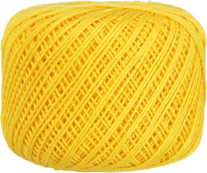 Crochet Thread Pearl Cotton Size 3 Yellow Pearl 164 Yards for Crocheting Tatting Knitting Embroidery Sewing