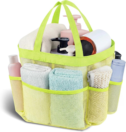 Mesh Shower Caddy Portable, Quick Dry Hanging Shower Tote Bag for College Dorm Room Essentials, Large Capacity Caddy Dorm for Bathroom Gym Swimming