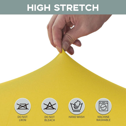 6FT Stretch Spandex Fitted Tablecloth,Rectangular Table Cover,Yellow | Fits 72x30" rectangular folding tables.Wrinkle & stain resistant stretch fabric.Ideal for parties,weddings & vendor events