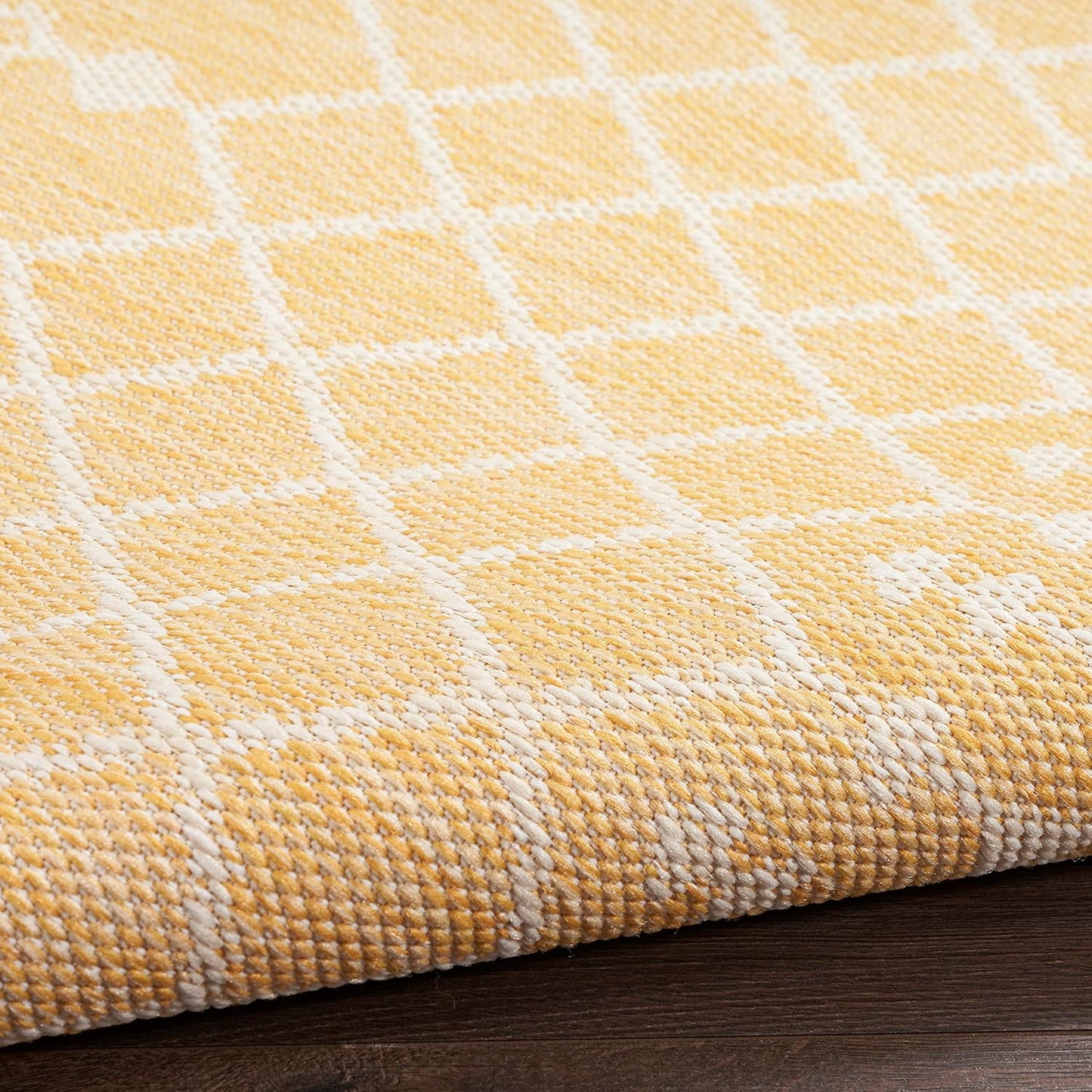 Positano Yellow 5' x 7' Area Rug - Easy Clean, Non Shedding, Bed Room, Living Room, Dining Room, Kitchen (5' x 7')