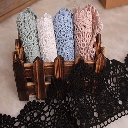 9CM Width Europe Crown Pattern Inelastic Embroidery Lace Trim,Curtain Tablecloth Slipcover Bridal DIY Clothing/Accessories.(2 Yards in one Package)(Yellow)