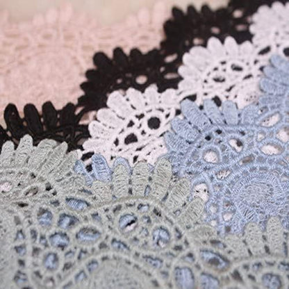 9CM Width Europe Crown Pattern Inelastic Embroidery Lace Trim,Curtain Tablecloth Slipcover Bridal DIY Clothing/Accessories.(2 Yards in one Package)(Yellow)