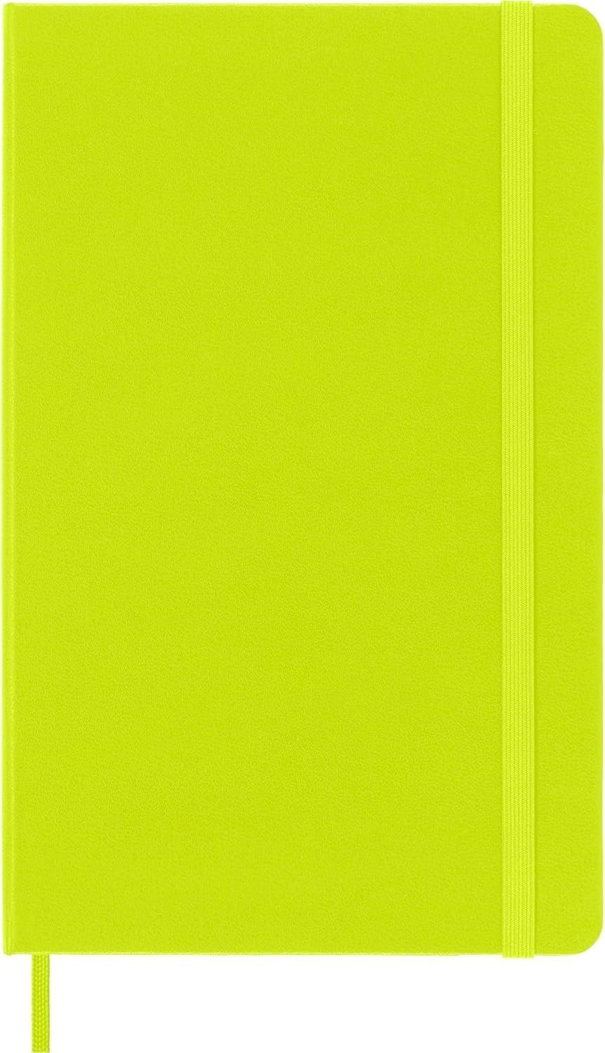 Classic Notebook, Hard Cover, Ruled/Lined, Large (5" x 8.25"), Lemon Green, 240 Pages