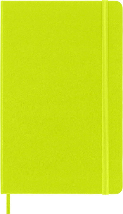 Classic Notebook, Hard Cover, Ruled/Lined, Large (5" x 8.25"), Lemon Green, 240 Pages