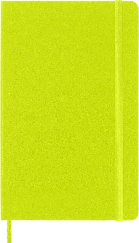Classic Notebook, Hard Cover, Ruled/Lined, Large (5" x 8.25"), Lemon Green, 240 Pages